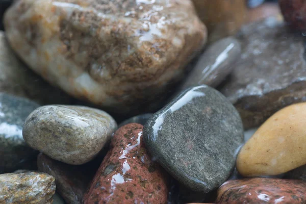 水マクロ選択と集中の石 — ストック写真