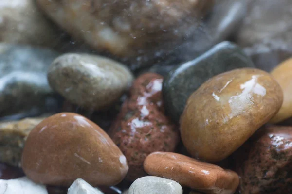 水マクロ選択と集中の石 — ストック写真