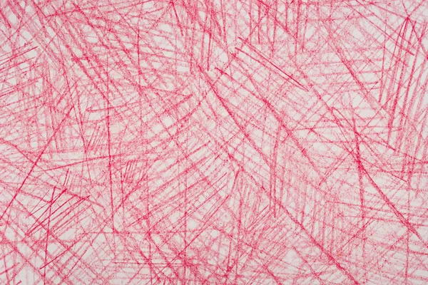 Desenhos Lápis Cor Vermelho Textura Fundo Papel — Fotografia de Stock