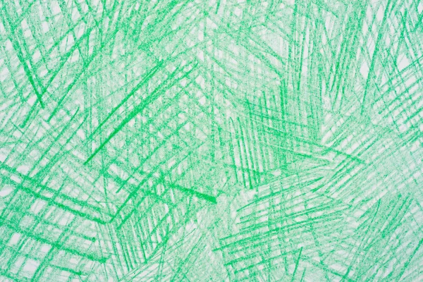 Dessins Crayon Couleur Verte Sur Papier Texture Fond — Photo