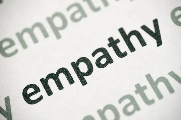 Wort Empathie Auf Weißem Papier Gedruckt — Stockfoto