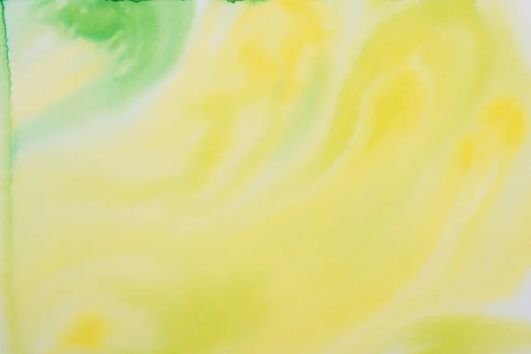 녹색과 노란색 텍스처에 수채화 — 스톡 사진