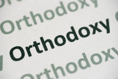 Word Ortodoksluk beyaz kağıt makro baskılı