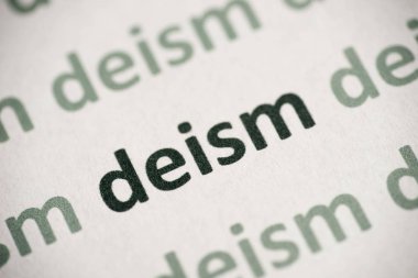 beyaz kağıt makro üzerinde basılı kelime deizm