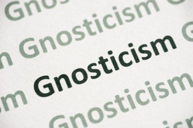Word Gnostisizm beyaz kağıt makro baskılı