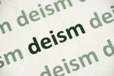 beyaz kağıt makro üzerinde basılı kelime deizm