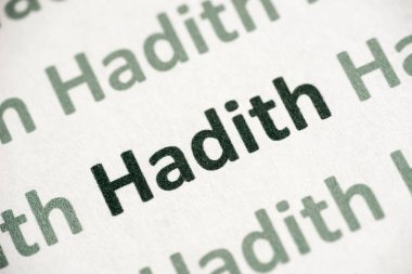 kelime Haddith beyaz kağıt makro baskılı