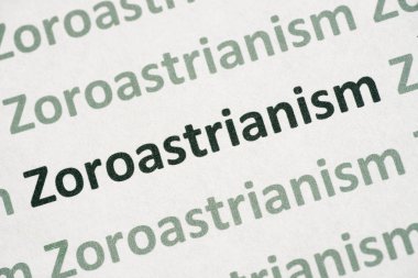 Word Zerdüştçülük beyaz kağıt makro baskılı