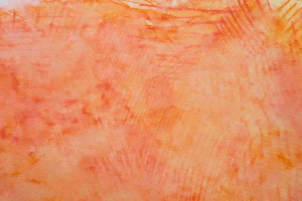 Aquarel Inkt Oranje Kleur Geschilderd Papier Achtergrondstructuur — Stockfoto