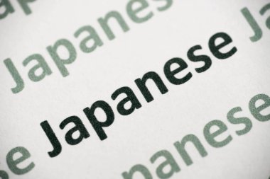 Word Japonca dil beyaz kağıt makro baskılı