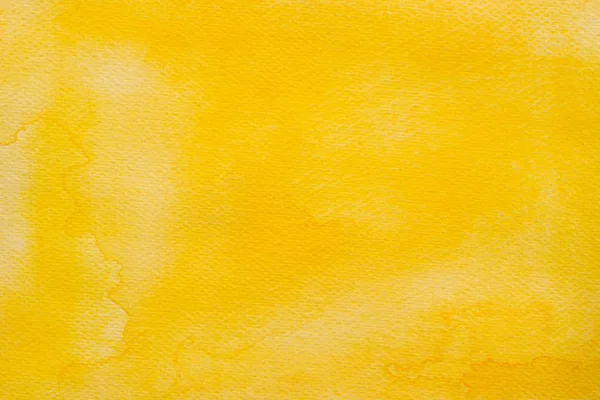 Color Amarillo Acuarela Sobre Papel Pintado Textura Fondo — Foto de Stock