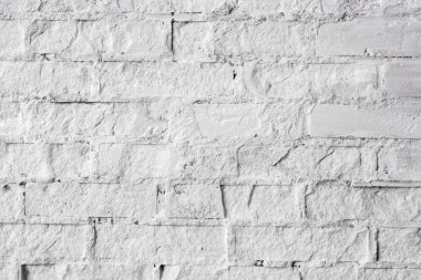 Beyaz tuğla duvar ve boyalı arka plan dokusu