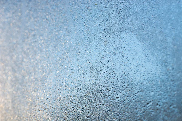 Window Glass Condensation Water Drops Background Texture Selective Focus — Stock Photo, Image