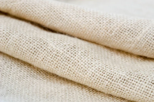 katlanmış bej jüt tekstil makro