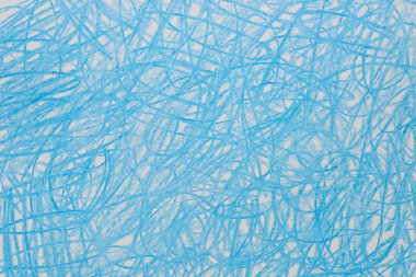 blue color crayon doodles on paper background texture clipart
