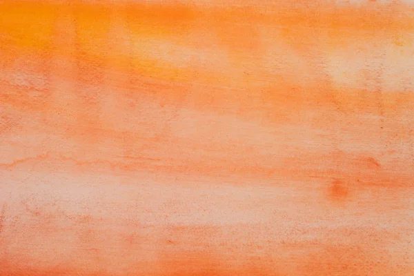 Oranje Kleur Aquarel Geschilderd Achtergrond Textuur — Stockfoto