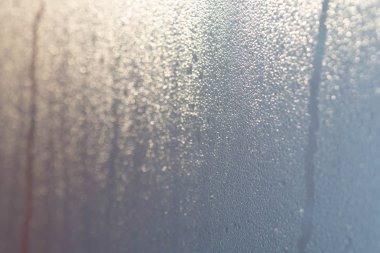 Buharlı pencere cam arka plan doku makro seçici odak