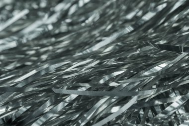 Gümüş saç tinsel makro seçici makro