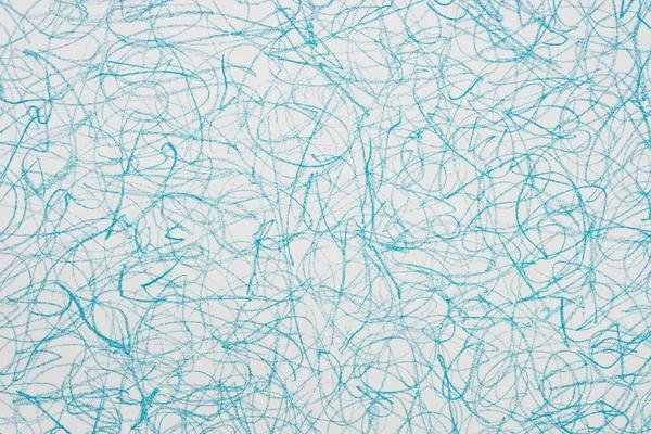 Kék Színű Zsírkréta Doodle Háttér Textúra — Stock Fotó