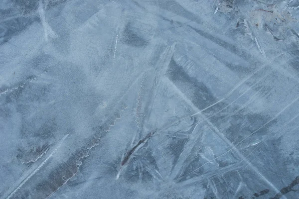 Cracked Ice Pool Background Texture Macro — Stock Photo, Image