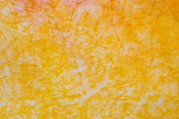 Colore Giallo Increspato Acquerello Dipinto Carta Sfondo Texture — Foto Stock
