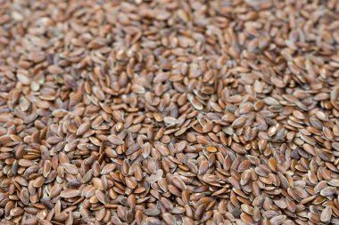 Superfood kahverengi ham keten tohumu yığın makro