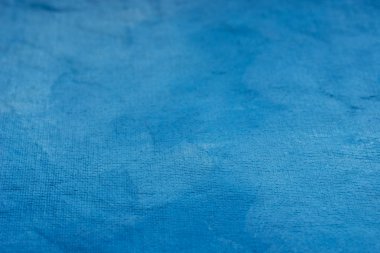 mavi boyalı tuval arka plan doku seçici odak makro