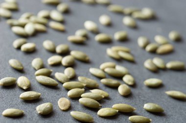 Tablo makro üzerinde kabak çekirdeği