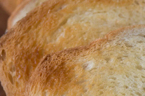 Toasted sliced bread macro — Stock Photo, Image