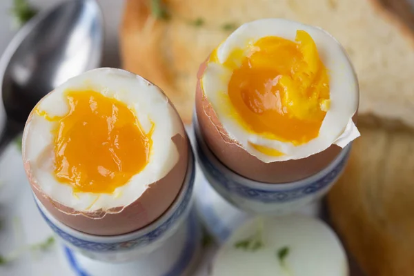 Löskokta ägg makro — Stockfoto