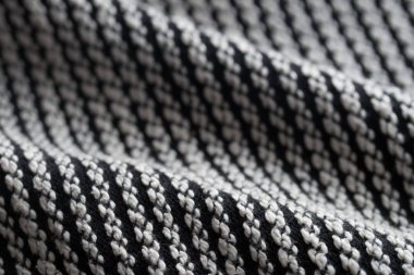 siyah ve beyaz katlanmış Tekstil doku arka plan 