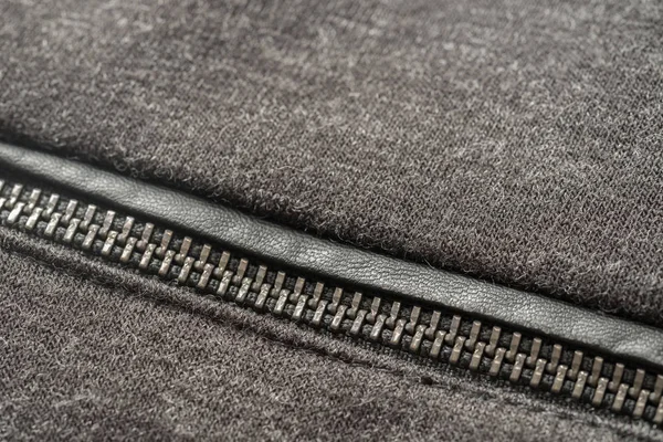 gray jersey dress with zipper detail
