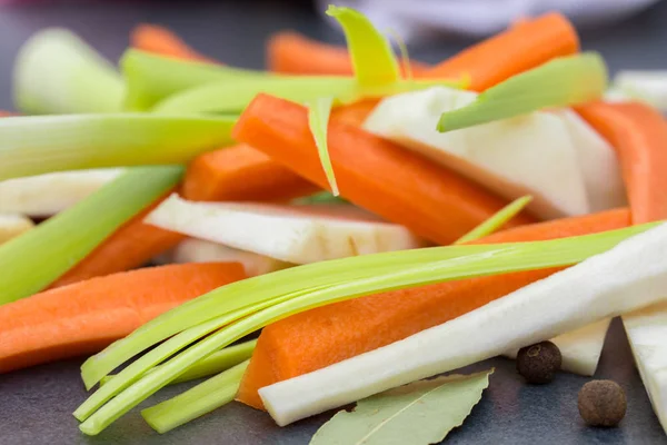 Grupo de ingredientes de sopa de verduras — Foto de Stock