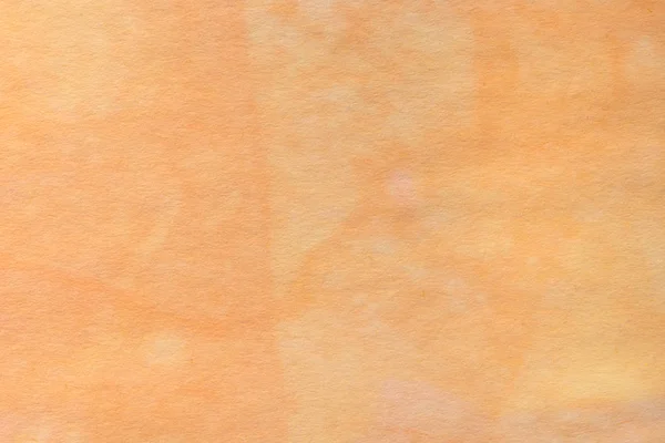 Orange watercolor pastel painted on paper background texture — Stock Photo, Image