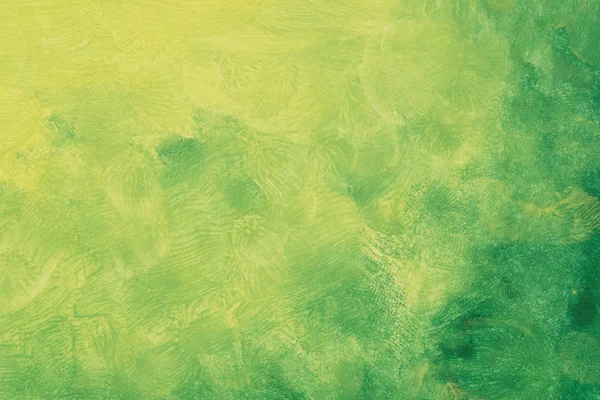 Verde e amarelo pintado sobre papel textura de fundo — Fotografia de Stock