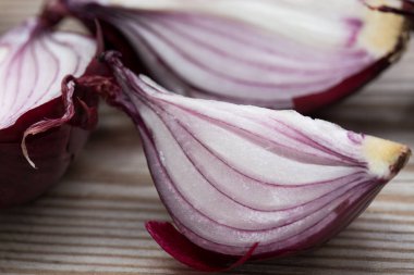 Kırmızı soğan makro 