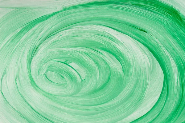 Πράσινο ζωγραφισμένο κύκλο μοτίβο σε λευκό χαρτί υφή φόντο — Φωτογραφία Αρχείου