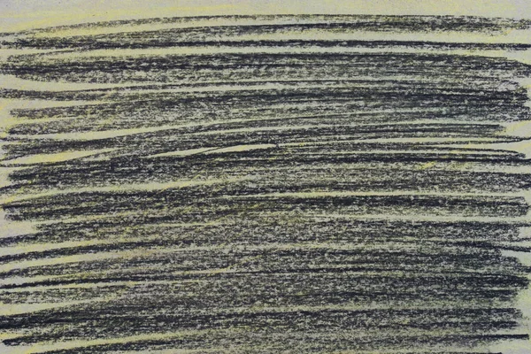 Sarı pastel arka plan dokusu üzerinde siyah karalamalar — Stok fotoğraf