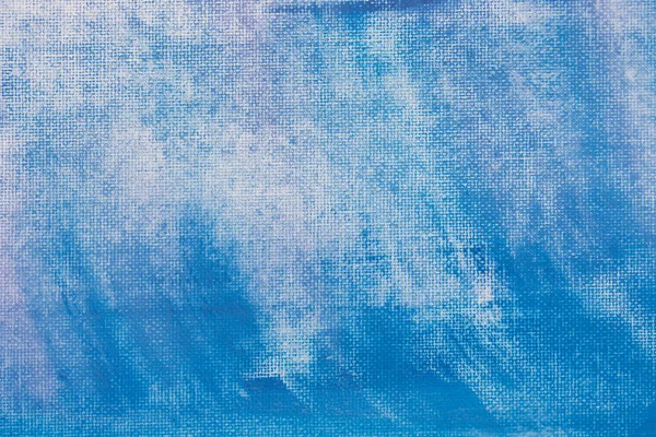 Textura de fundo azul pintada em tela artística — Fotografia de Stock