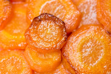 kızarmış havuç dilimleri closeup