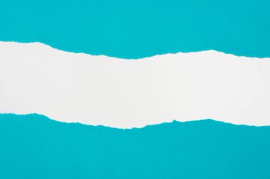 kopyalama alanı ile beyaz arka plan üzerinde mavi kağıt parçaları 