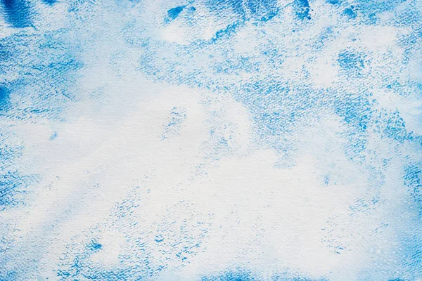 Aquarelle bleue et blanche peinte texture backgound — Photo