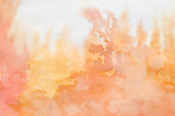 Akwarela malowane pomarańczowy streszczenie tekstura tło — Zdjęcie stockowe