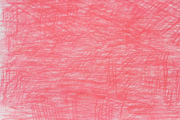 Couleur Rouge Abstrait Crayon Dessin Papier Fond Texture — Photo