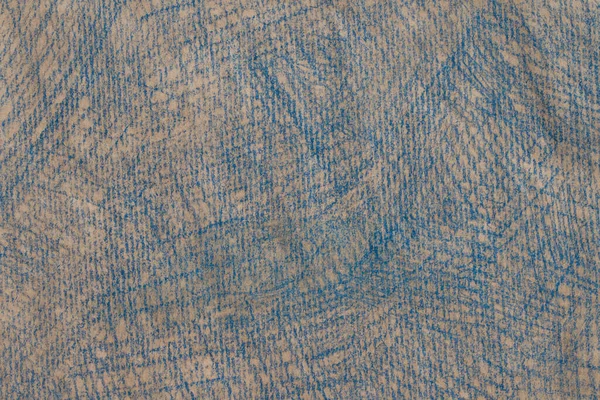 blue color crayon drawing on recycled paper background texture