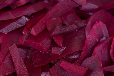 Fermente pancar kökü parçaları yakın plan