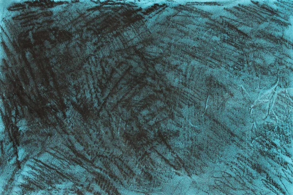 蓝纸背景纹理上的黑色蜡笔 — 图库照片