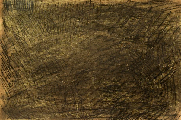 Crayon Pastel Brun Sur Fond Papier Jaune Texture — Photo