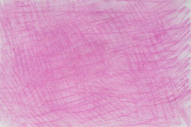 beyaz kağıt üzerinde pembe renkli pastel boya kalemi arkaplan dokusu