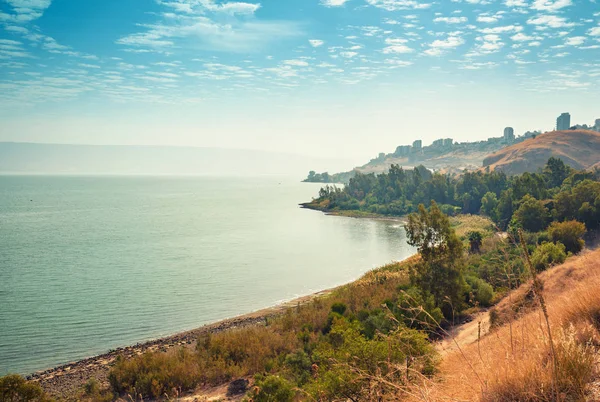 Skyline Veduta Tiberiade Galilea Mare Galilea Lago Gennesaret Israele — Foto Stock